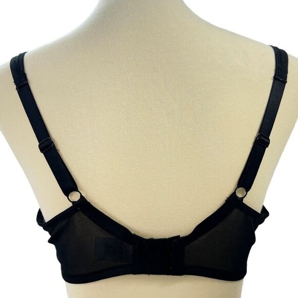 Breezies Womens Padded Bra Size 36D Solid Black Adjustable Strap Wired - Picture 3 of 16